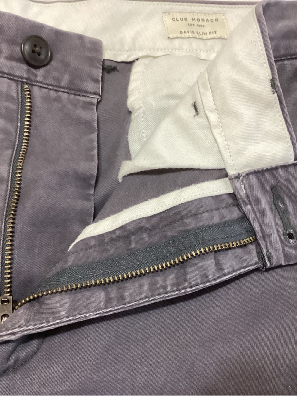 Men's Club Monaco Davis Slim-Fit Pants Gray Size 32/32 Business Casual - Picture 5 of 11